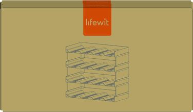 Штабельований тримач для пляшок Lifewit для шафи, морозильної камери, комори - Пластиковий тримач для пляшок з водою для кухонної стільниці, шафи, офісу - упаковка з 2 шт. , кожна полиця вміщує 4 контейнери (16 пляшок)