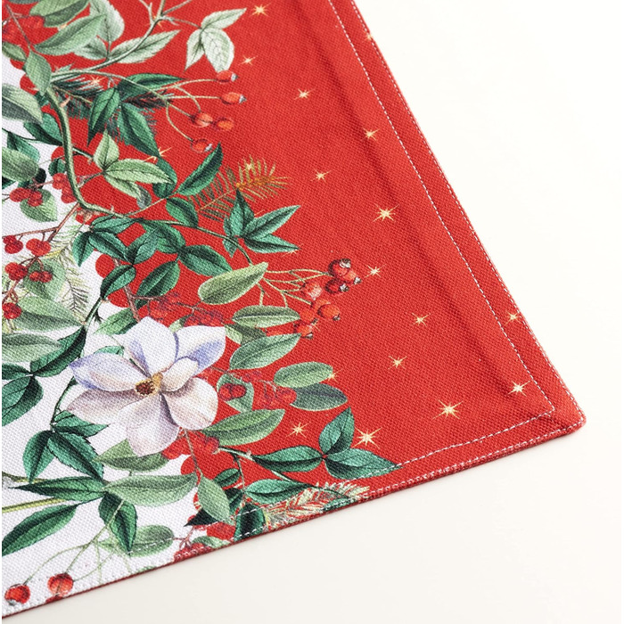 Бавовняні килимки для серветок, набір з 4 шт. , декоративні килимки для серветок, пасхальні килимки, що миються, для свят, вечерь, весни, літа (33 см x 48 см) (076 - Noel), 39Hermine 100