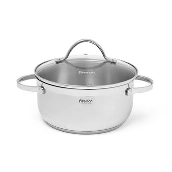 Каструля зі скляною кришкою Fissman LUMINOSA 26x13,5 см на 7,1 л (5335)