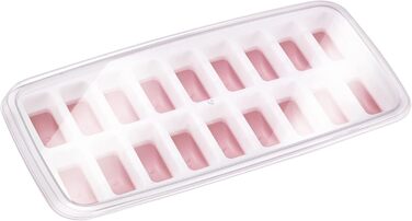 Льодогенератор Westmark Ice Cube Maker Cube форма для льоду з кришкою, для приготування 6 великих кубиків льоду, прозорий/червоний/білий пластик, без BPA, великий (напівкруглий, маленький)