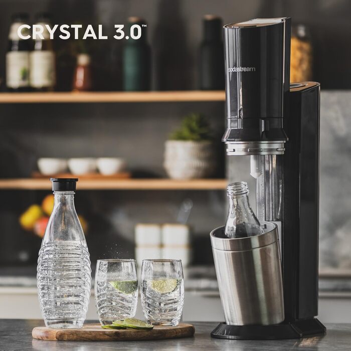 Набор для газирования воды, 3 предмета, черный Crystal 3.0 Vialex