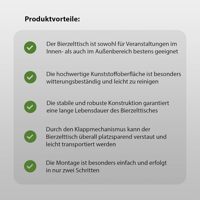 Складной фуршетный стол 180x75 см TRUTZHOLM