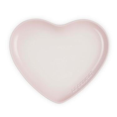 Тарелка в форме сердца 23 см, розовая Heart Le Creuset