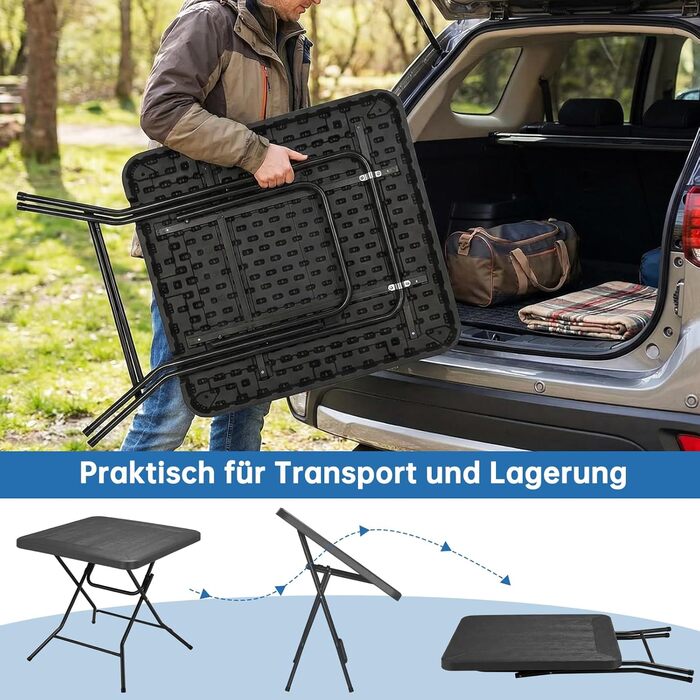 Розкладний стіл 80 x 80 x 74 см LIFERUN