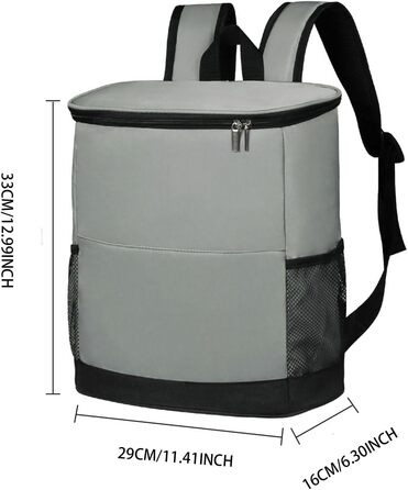 Большой терморюкзак серый Generisch