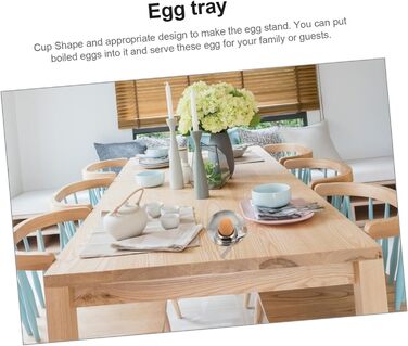 Підставка для яєць 12 см з ложкою, нержавіюча сталь Toyvian