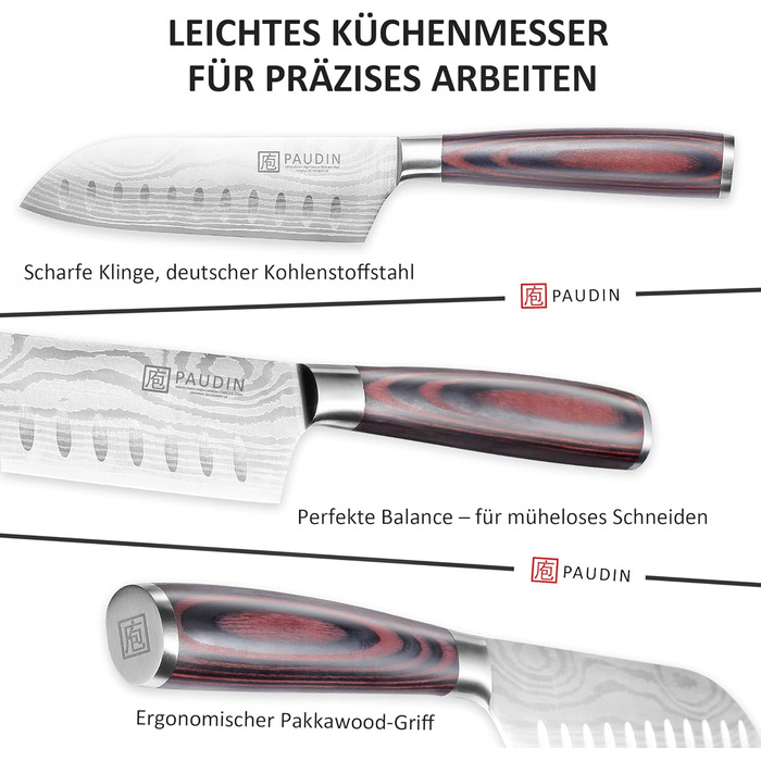 Кухонный нож-санток 13 см PAUDIN