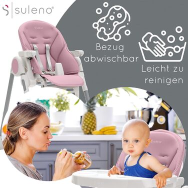 Дитячий стільчик для годування фіолетовий Suleno