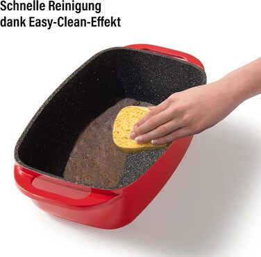 Жаровня с крышкой 40 х 22 см 5,8 л красная STONELINE