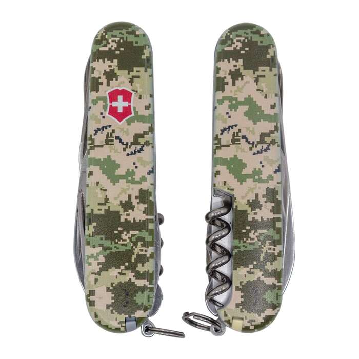 Ніж Victorinox Climber Army 91мм/14функ /Піксель з черв. Лого