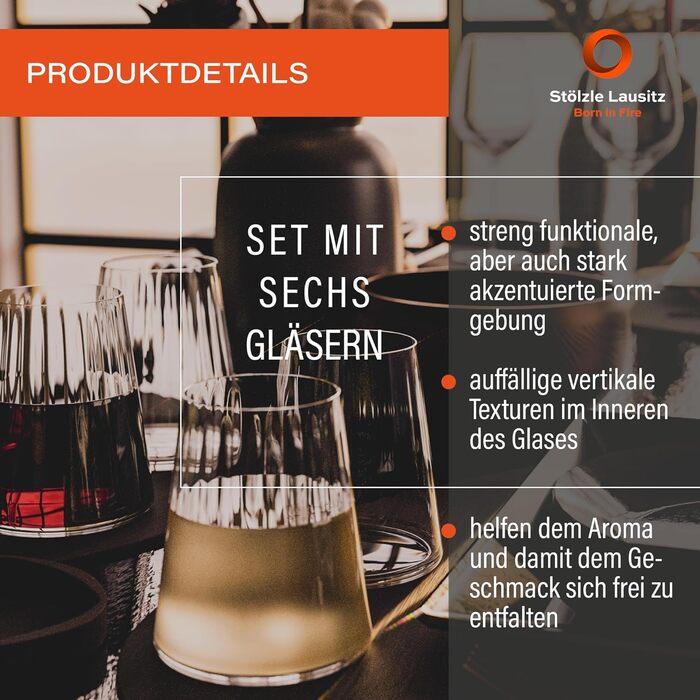 Набор бокалов для белого вина 0,38 л, 6 предметов, Symphony Stölzle Lausitz