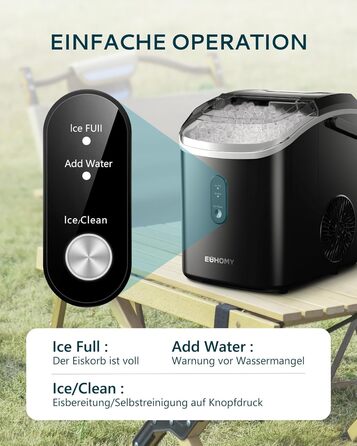 Льодогенератор виготовлення за 6 хвилин 120 Вт EUHOMY