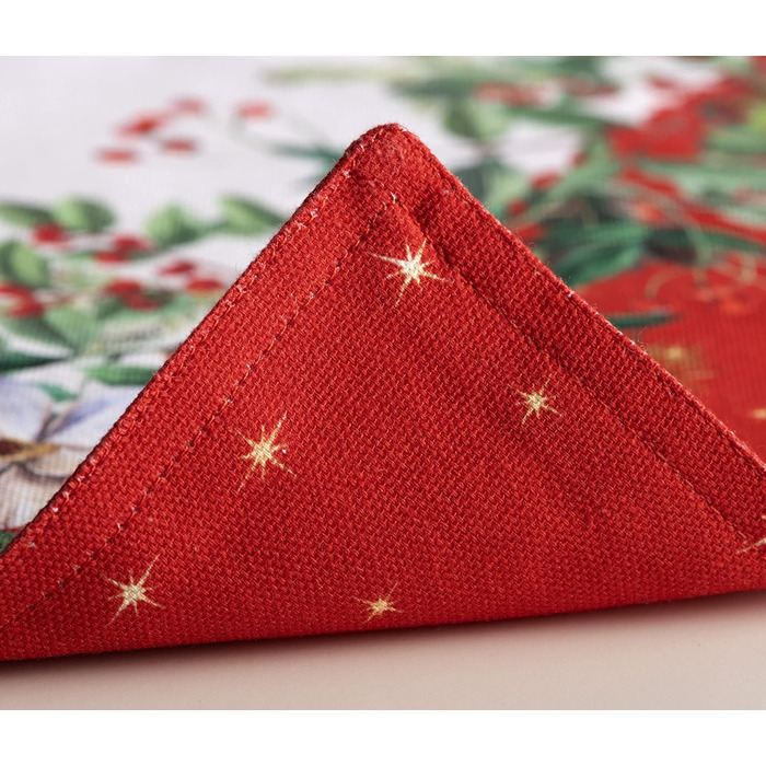 Бавовняні килимки для серветок, набір з 4 шт. , декоративні килимки для серветок, пасхальні килимки, що миються, для свят, вечерь, весни, літа (33 см x 48 см) (076 - Noel), 39Hermine 100