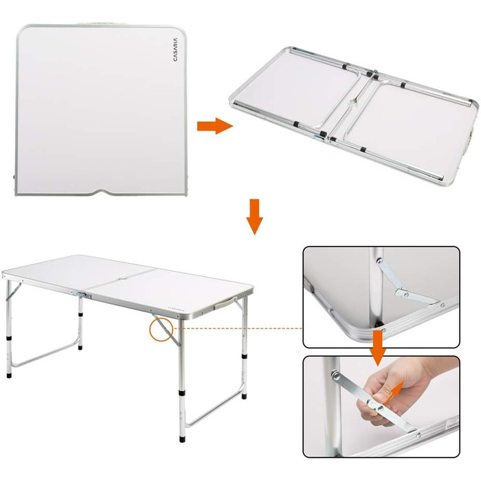 Складной стол 120x60 см Casaria