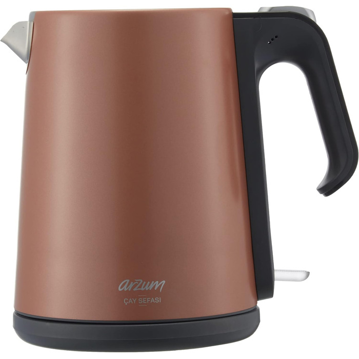 Електричний турецький чайник, 2200 Вт, чайник 3,5 л, скляний чайник 1,2 л, нержавіюча сталь, інтелектуальний контроль температури, захист від кипіння (84 см, Sunset)