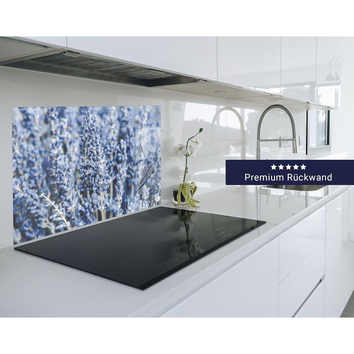 Кухонний фартух timalo зі скляним виглядом Північне море, очерет, захід сонця, океан, солома 2 мм акрилове скло Бризокості для плити, кухонний скляний фартух, акрилова скляна настінна панель, захисна панель для фартуха (180 x 58 см, 322- Блакитно-лавандов