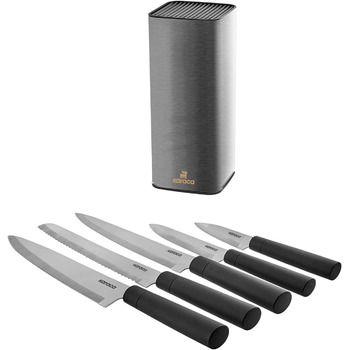 Набір ножів Karaca Grammy Inox з 6 предметів, набір гострих ножів, легко чиститься, елегантний дизайн, ергономічні ручки, барвисті ножі для фруктів, багатобарвний