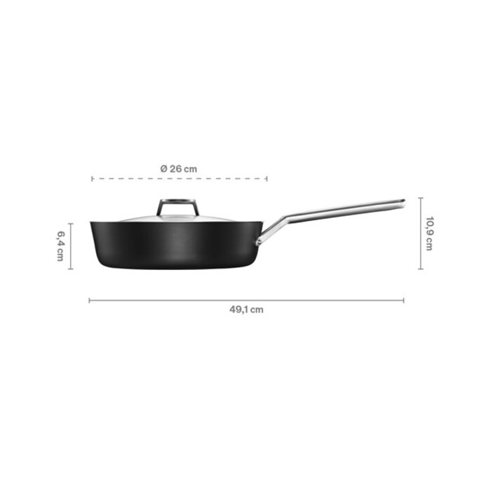 Сотейник з кришкою Fiskars Taiten OPTIHEAT 26 см (1066949)
