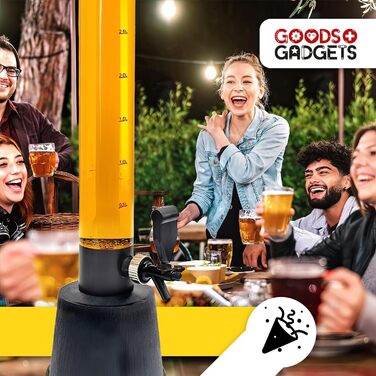 Система розливу пива та колона для напоїв 3,5 л з охолодженням Преміальний диспенсер для напоїв та пивна колона для вечірок Колона для напоїв, кран для розливу та пивна вежа Ідеальний гаджет для пива та диспенсер для Aperol 1 x колона 3,5 л