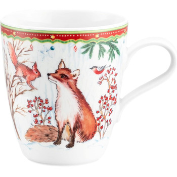 Рождественская кружка с ручкой 400 мл Лесные животные, фарфор Seltmann Weiden
