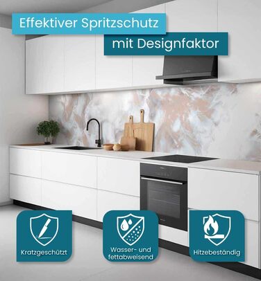 Самоклеючий кухонний фартух - матовий, жорстка бризкозахисна плівка як доступна альтернатива склу, легке встановлення та очищення - висота 60 см - Дизайн чорна кам&39яна стіна 80 x 60 см (бронзовий мармур, Ш 400 см x В 60 см, 0,2 мм)