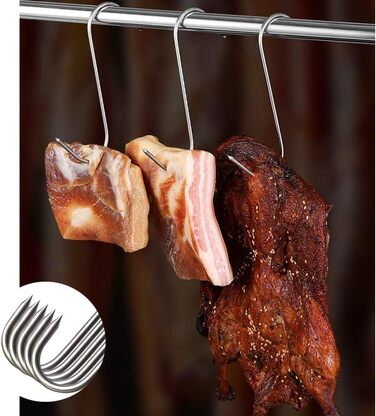 Набор из 20 крючков для мяса 15 см, нержавеющая сталь GYUEE