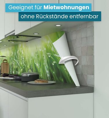 Самоклеючий кухонний фартух - матовий, преміальна бризкозахисна плівка 0,4 мм як доступна альтернатива склу, легке встановлення та очищення - висота 60 см - Дизайн Світло-сірий мармур 180 x 60 см (зелений, Ш 220 см x В 60 см, 0,2 мм)