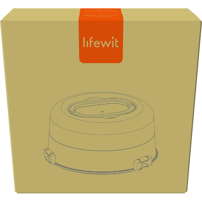 Контейнер для торта 27 см з кришкою та ручкою, білий Lifewit