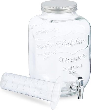 Диспенсер для напоїв з краном та кришкою 5 л Relaxdays