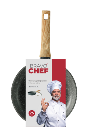 Сковорода Bravo Chef с крышкой 26 см. (7133039)