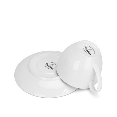 Набір Fissmanз 2-х кухлів FLOREE 270 мл з блюдцем порцеляна (3668)