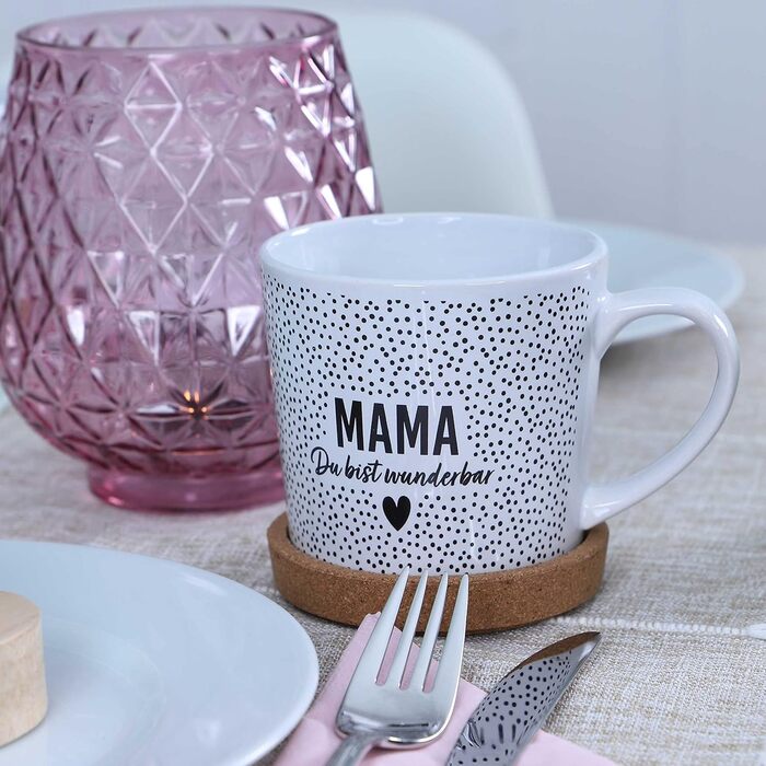 Паперовий дракон. Високоякісна керамічна кружка з корковою підставкою в тон - прикраса столу - журнальний столик - кавова кружка - у повітрі - на Великдень (мама)