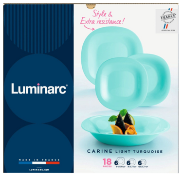 Сервіз Luminarc Carine Light Turquoise, 18 предметів (7046523)