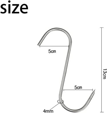 Набор из 20 крючков для мяса 13 см, нержавеющая сталь GYUEE