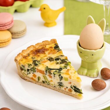 Набір із 2 порцелянових стаканчиків для яєць на Великдень, керамічні стаканчики для яєць у формі кролика, кумедні, креативні тарілки для пасхальних яєць у формі зайчика, можна мити в посудомийній машині, підставка для варених яєць, великодні подарунки (A 