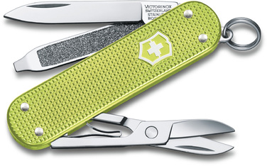 Ніж швейцарський 5 функцій, 58 мм, жовтий Victorinox Classic SD Alox Colors Lime Twist