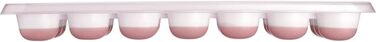 Льодогенератор Westmark Ice Cube Maker Cube форма для льоду з кришкою, для приготування 6 великих кубиків льоду, прозорий/червоний/білий пластик, без BPA, великий (круглий, маленький)