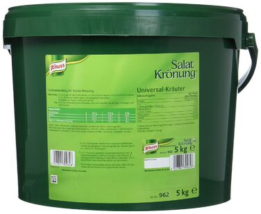 Заправка для салату Knorr Art (легка у приготуванні заправка для салату, універсальна заправка для салату) 1 упаковка (1 x 1 кг) (Універсальна, 5 кг (1 упаковка))
