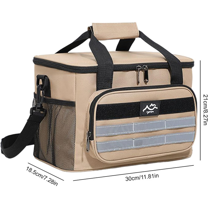 Ізольована сумка для їжі Міцна, об&39ємна, водонепроникна модель для походів, кемпінгу та роботи, кольору хакі