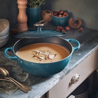 Чавунна каструля Le Creuset Signature La Marmite, 26 см, 4,1 л, Deep Teal (для всіх типів плит, включаючи індукційні)