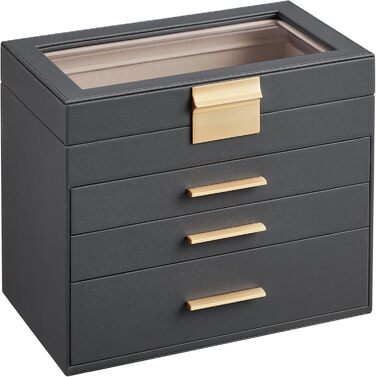 Органайзер для ювелірних виробів 4-рівневий темно-сірий SONGMICS