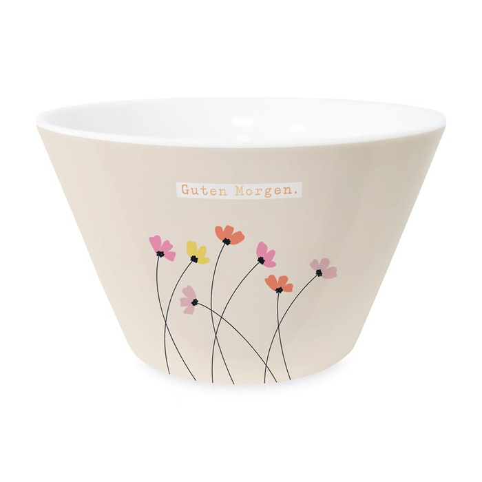 Миска для пластівців з графічної майстерні зі справжнім золотом Порцелянова миска Доброго ранку