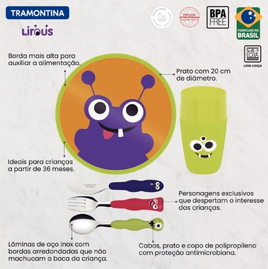 Дитячий набір Tramontina Baby Lirous, 5 предметів (6710910)