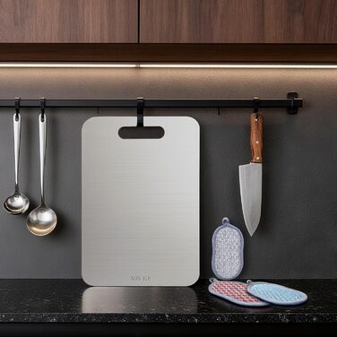 Набор из 3 титановых разделочных досок с губками для очистки Bafeil