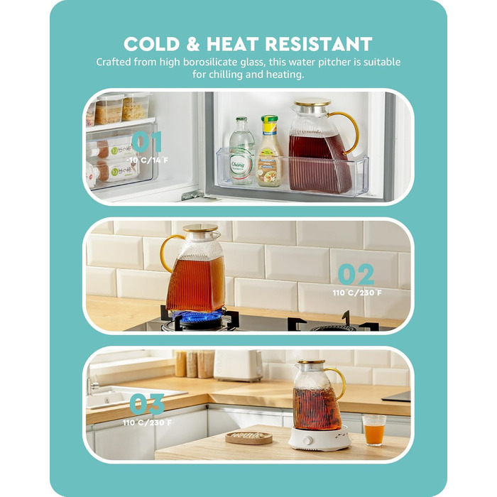 Стеклянный кувшин с крышкой 1,8 л Baffect