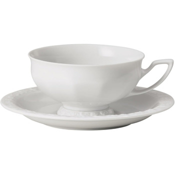 Чашка для чая 200 мл, диаметр блюдце 16 см. Rosenthal Maria Weiss