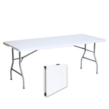 Складной фуршетный стол 180x75 см белый TRUTZHOLM