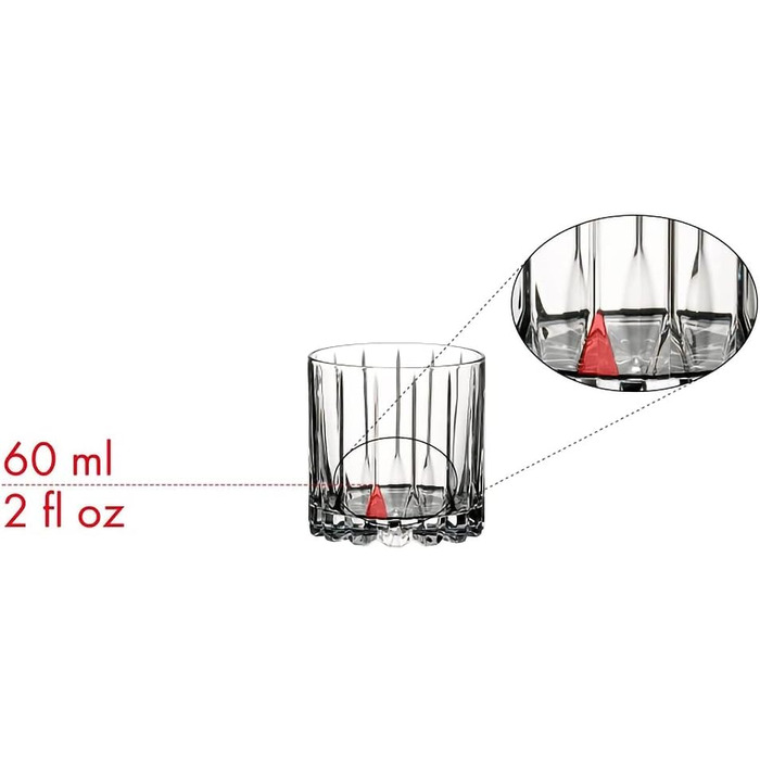 Набір келихів Riedel Double Rocks, 2 шт. для коктейлів, кришталь, придатні до миття в посудомийній машині 6417/07 (Сучасний дизайн)
