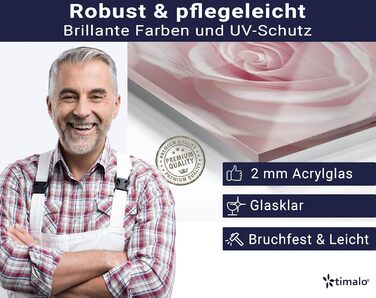 Кухонний фартух timalo зі скляним виглядом Акрилове скло 2 мм Бризкозахисна стіна для плити, скляний фартух, акрилові скляні стінові панелі, захисна панель для фартуха Бетонно-блакитно-сірий (160x50 см, 239- Рожеві троянди)