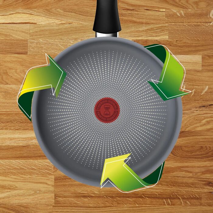 Tefal Saucepan Halo, 24 cm, with lid, aluminum, bakelite, glass, gray